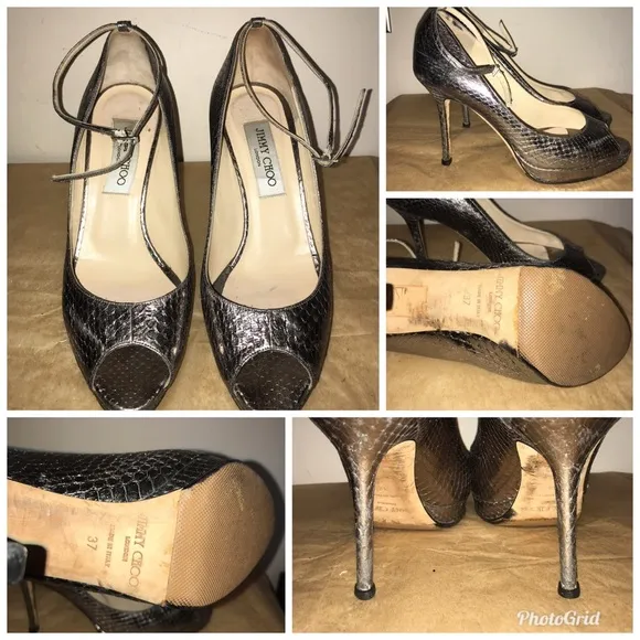 💯% Authentic Jimmy Choo Peep Toe Ankle Pumps