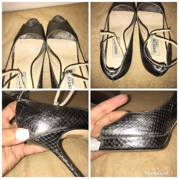 💯% Authentic Jimmy Choo Peep Toe Ankle Pumps