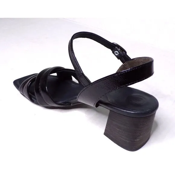🆕 PAUL GREEN Lexi Block  Heel Ankle Strap Sandals Pumps Shoes 10.5 Black