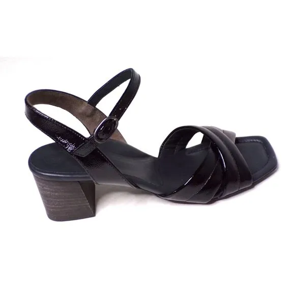 🆕 PAUL GREEN Lexi Block  Heel Ankle Strap Sandals Pumps Shoes 10.5 Black