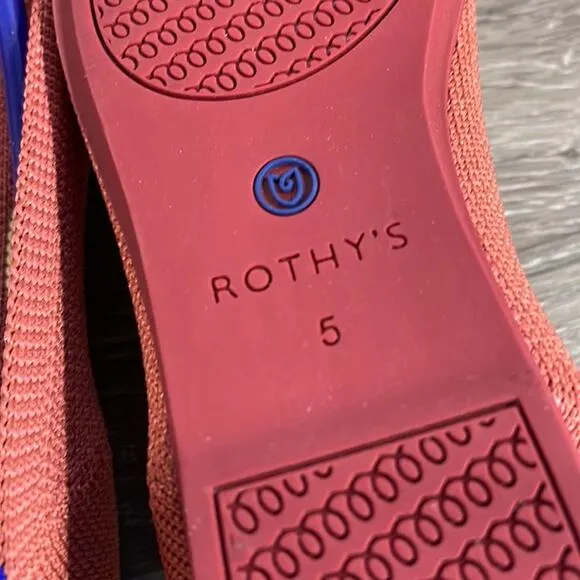 - Rothy’s round toe copper size 5 woman’s flat shoes