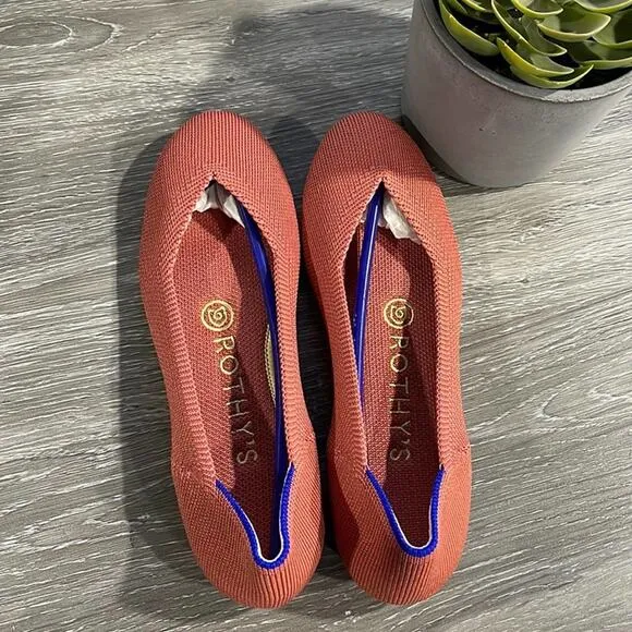 - Rothy’s round toe copper size 5 woman’s flat shoes