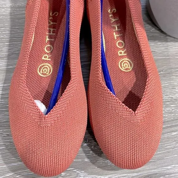 - Rothy’s round toe copper size 5 woman’s flat shoes