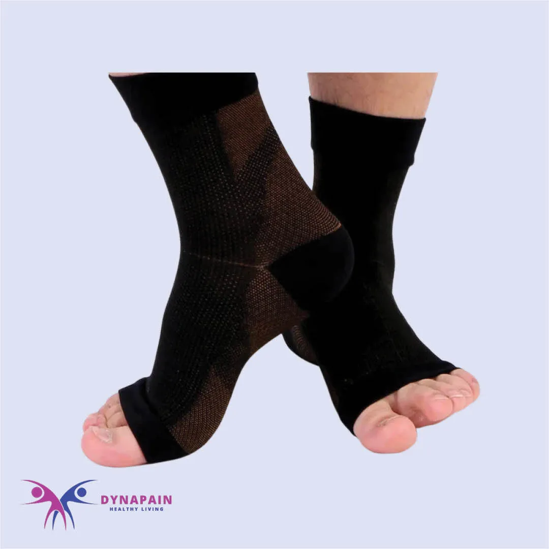 1Pair Copper Neuropathy Ankle Socks for Pain Relief Plantar Fasciitis Swelling
