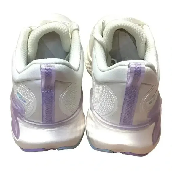 361 Degree Exhale Running Shoes Womens 8.0 White Purple SlipFix Vegan Mesh NEW