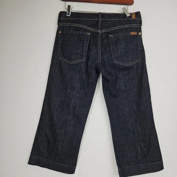 7 for all mankind dojo cropped barrel jeans size 28
