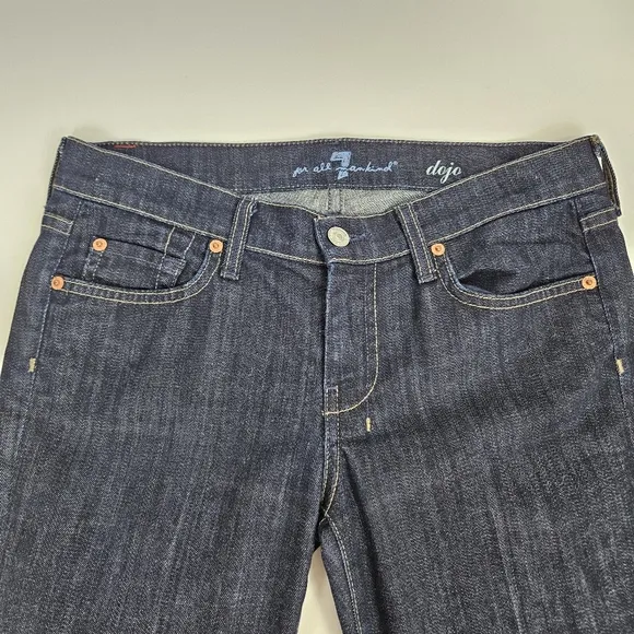 7 for all mankind dojo cropped barrel jeans size 28