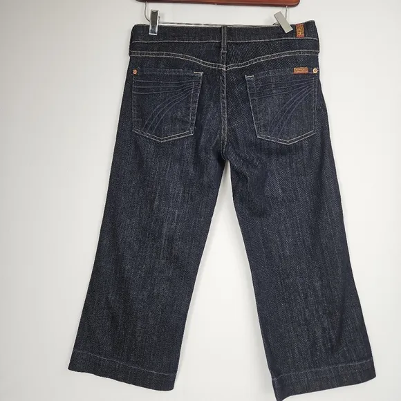 7 for all mankind dojo cropped barrel jeans size 28