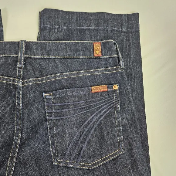 7 for all mankind dojo cropped barrel jeans size 28