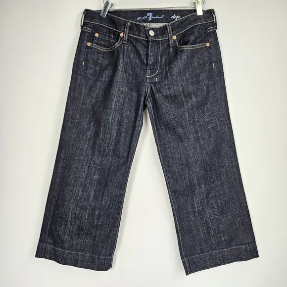 7 for all mankind dojo cropped barrel jeans size 28