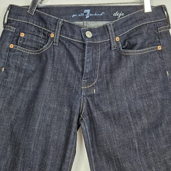 7 for all mankind dojo cropped barrel jeans size 28