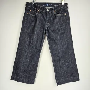 7 for all mankind dojo cropped barrel jeans size 28