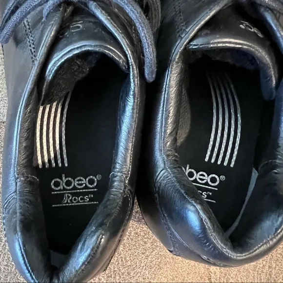 Abeo Rocs Barrett Orthopedic Black Walking Shoes
