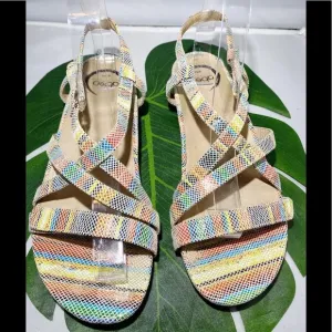 ABEO SAMANTHA STRAPPY LEATHER SANDAL MULTI-COLOR​​​​