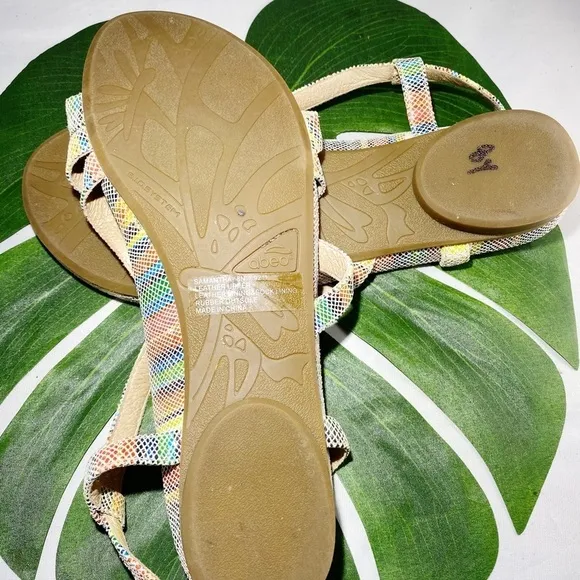 ABEO SAMANTHA STRAPPY LEATHER SANDAL MULTI-COLOR​​​​