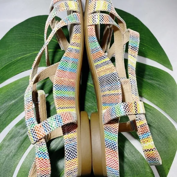 ABEO SAMANTHA STRAPPY LEATHER SANDAL MULTI-COLOR​​​​