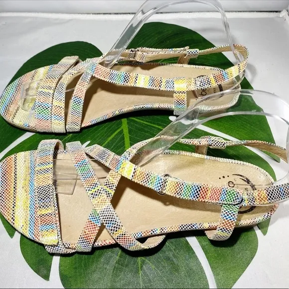 ABEO SAMANTHA STRAPPY LEATHER SANDAL MULTI-COLOR​​​​