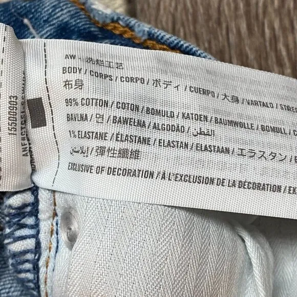 Abercrombie &amp; Fitch The Ankle Straight Ultra High Rise Jeans Sz 26/ 2R  Preowned