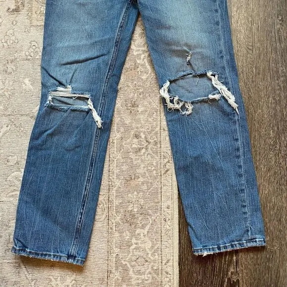 Abercrombie &amp; Fitch The Ankle Straight Ultra High Rise Jeans Sz 26/ 2R  Preowned