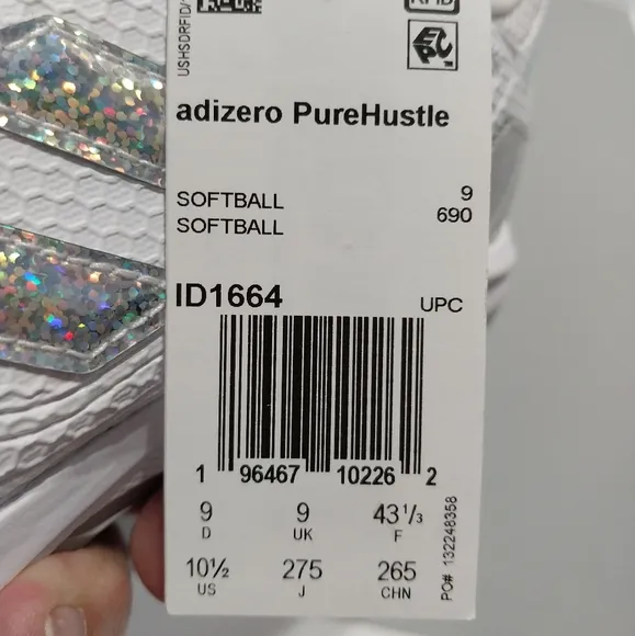 Adidas Adizero PureHustle Softball Shoes, NWT, Size 10.5