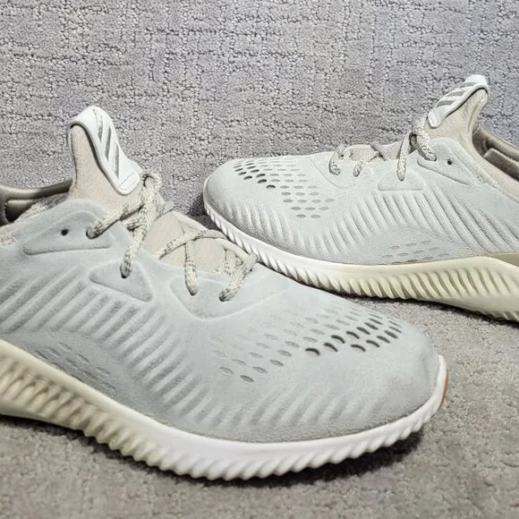 Adidas Alphabounce Lea Men's Size US 11 Ivory Low Top Running Sneakers BY3122