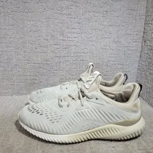 Adidas Alphabounce Lea Men's Size US 11 Ivory Low Top Running Sneakers BY3122
