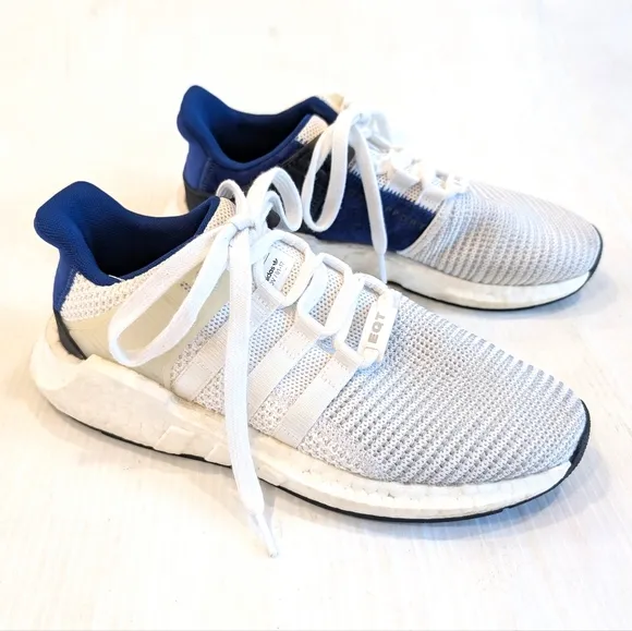 ADIDAS EQT Support ADV Primeknit Blue and White Sneakers Size 7