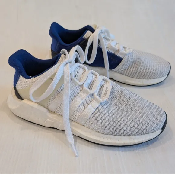 ADIDAS EQT Support ADV Primeknit Blue and White Sneakers Size 7