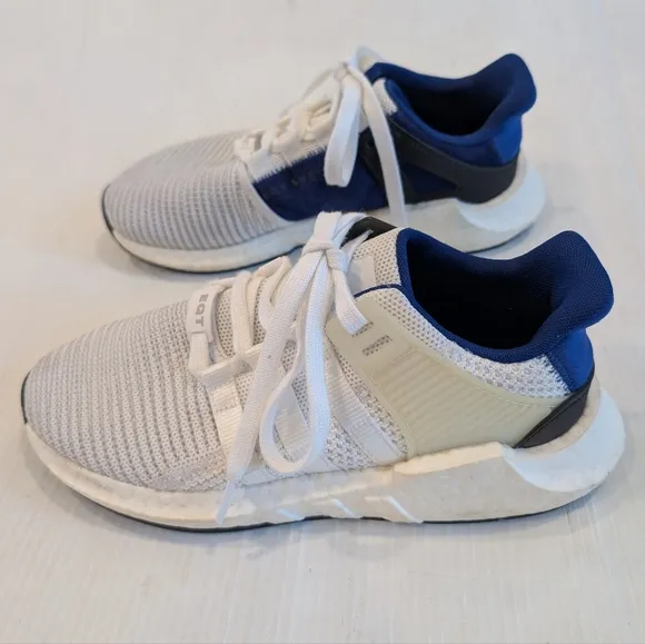 ADIDAS EQT Support ADV Primeknit Blue and White Sneakers Size 7