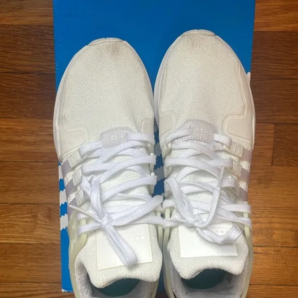 Adidas EQT Support ADV White Running Sneakers Size 7 Boys = 8.5 Womens