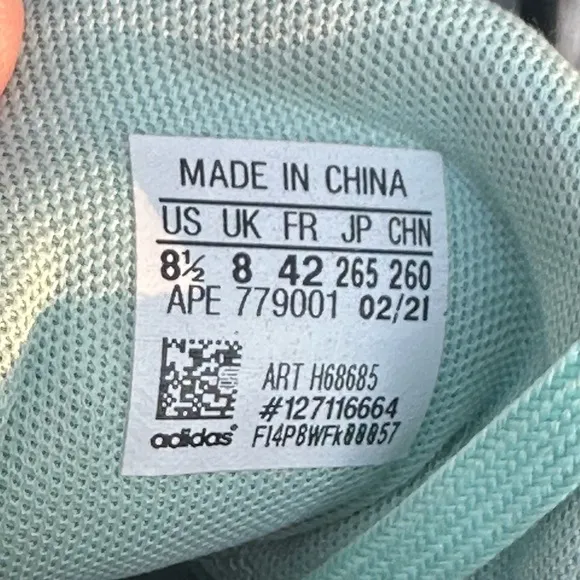 adidas Harden Vol. 5 Futurenatural Support Clear Mint Sneakers Mens Size 8.5