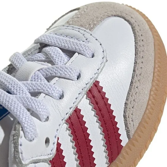 Adidas Infant Samba White and Red Sneakers 6