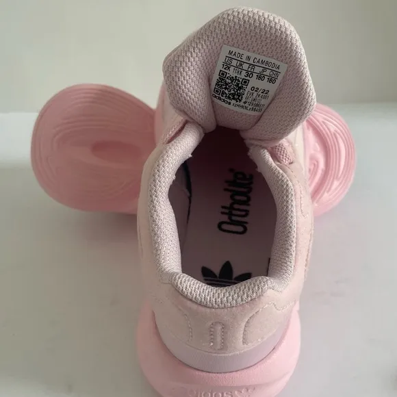 Adidas Kids Pink Sneakers Size 12.