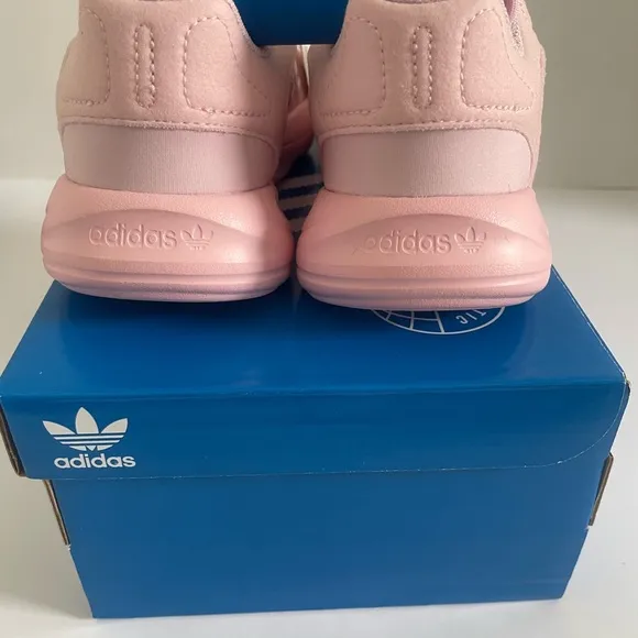 Adidas Kids Pink Sneakers Size 12.