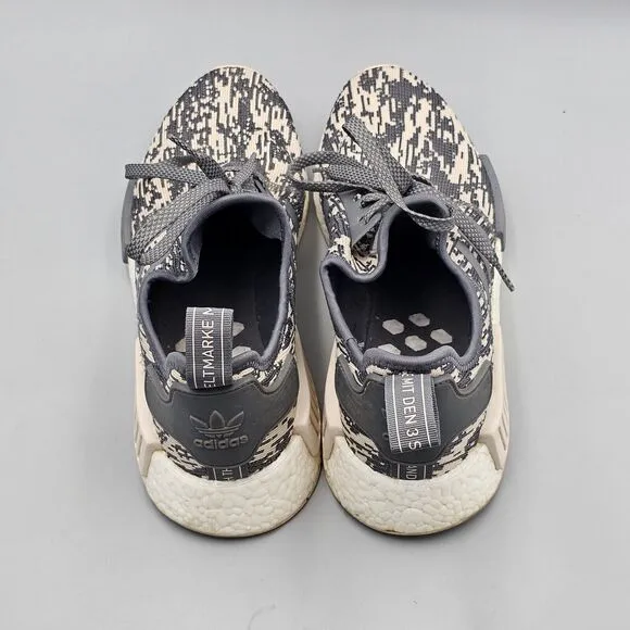 Adidas Mens Size 11.5 NMD R1 x Foot Locker Grey Four 2017 Digital Camo Sneakers