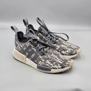 Adidas Mens Size 11.5 NMD R1 x Foot Locker Grey Four 2017 Digital Camo Sneakers
