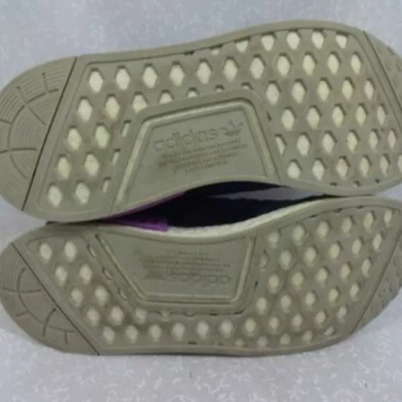 𝅺adidas Mens Size 9.5 Multicolor Striped Round Toe Athletic Shoes LVL 029002