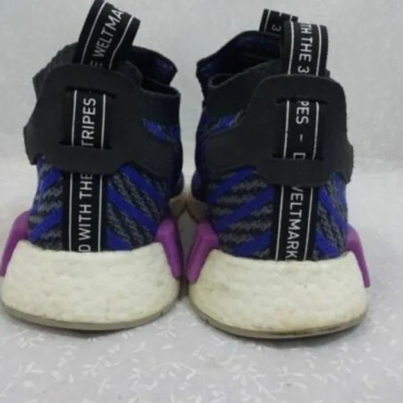 𝅺adidas Mens Size 9.5 Multicolor Striped Round Toe Athletic Shoes LVL 029002