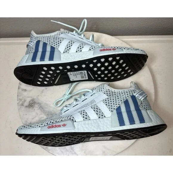 Adidas Mens Sneakers NMD_R1 V2 Shoes Size 10.5 Left 11 right New Blue