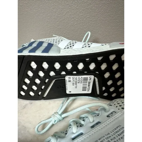 Adidas Mens Sneakers NMD_R1 V2 Shoes Size 10.5 Left 11 right New Blue