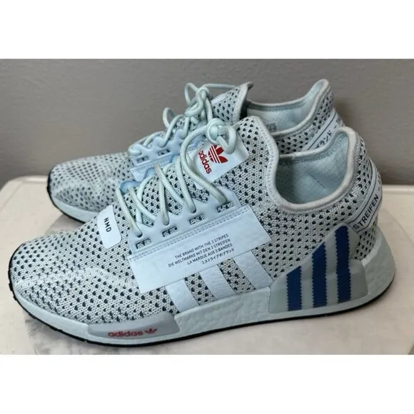 Adidas Mens Sneakers NMD_R1 V2 Shoes Size 10.5 Left 11 right New Blue