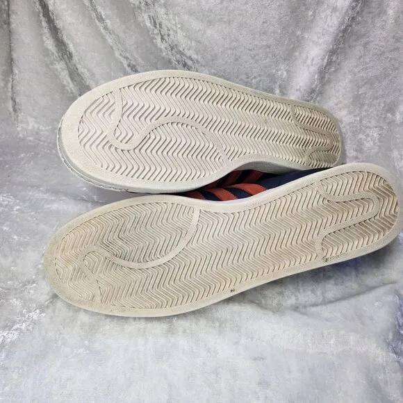 Adidas Mens Superstar Blue &amp; Orange Sneakers/Shoes Size 19‎