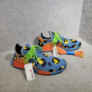Adidas NMD Human Race x Pharrell Mens US 12 Animal Print Altered Blue Sneakers