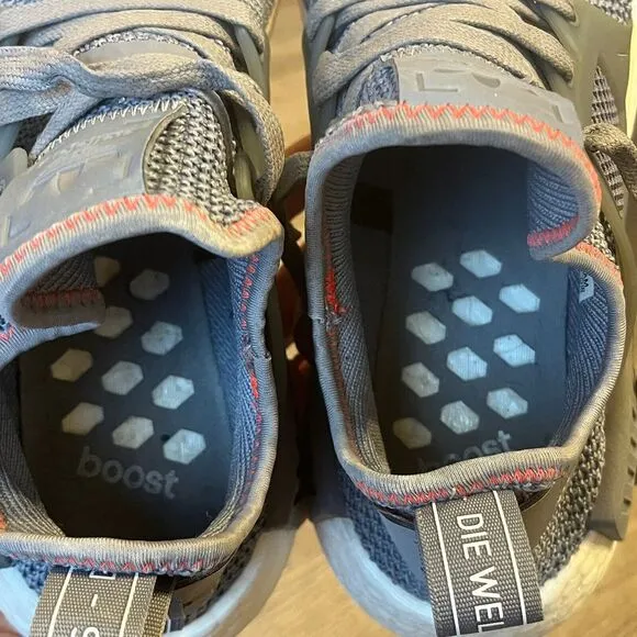 Adidas NMD XR1 Knit Lace Up Boost Sneakers Gray Mens 8 UK 7.5 EU 41‎