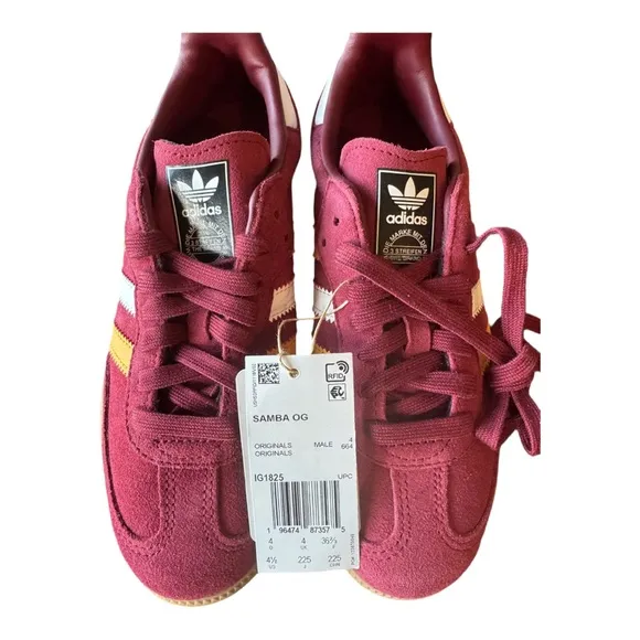 Adidas Originals Samba OG USC Burgandy US Youth 4.5 (can fit women US 5.5-6)