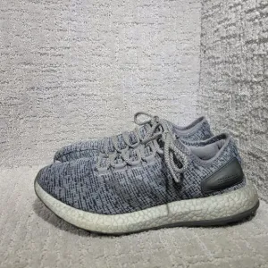 Adidas PureBoost Mens Size US 8.5 Gray Low Top Synthetic Athletic Sneakers