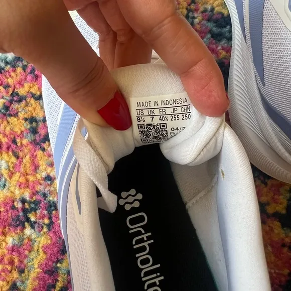 Adidas Runfalcon 5 W Cloadfoam Women's Sneakers White &amp; Light Blue Size 8.5