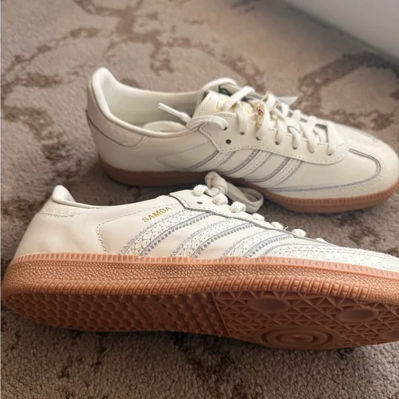 Adidas Samba Snakeskin White Shoes