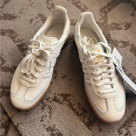 Adidas Samba Snakeskin White Shoes