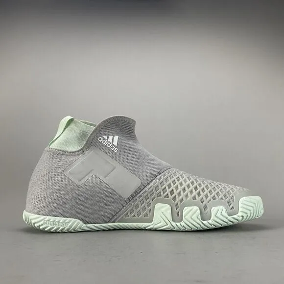 Adidas Stycon Men’s 14 Green Tennis Sneakers Athletic Shoes Laceless Pickleball